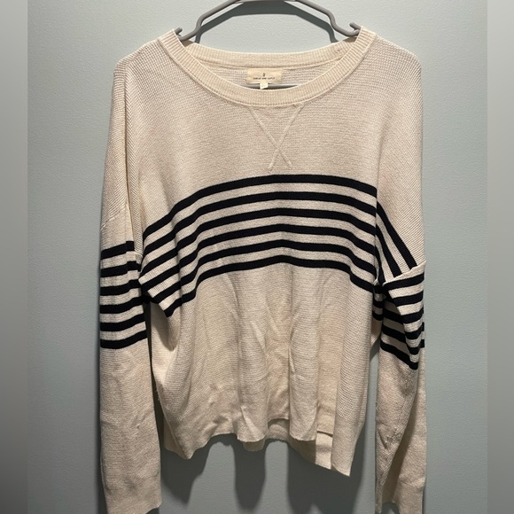 Thread & Supply Sweaters - THREAD & Supply Black and White Lightweight Sweater - Size L